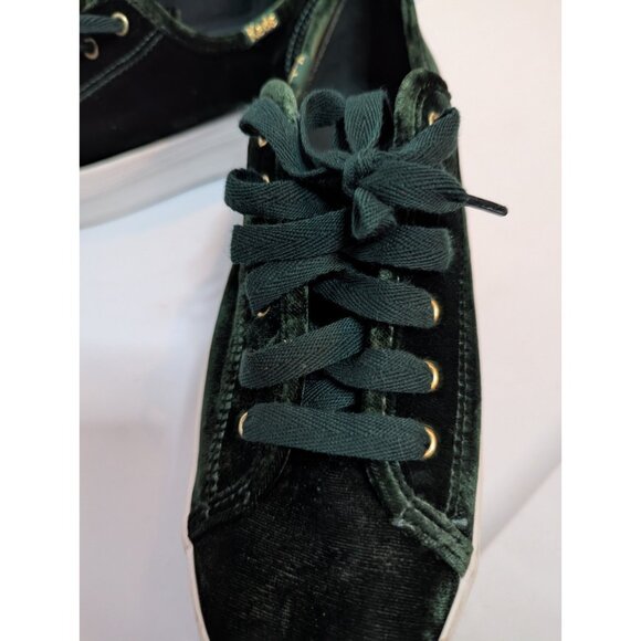 Keds Triple Up Platform Shoes Sneakers Sz 8.5 Dark Green Velvet ST PATRICK'S DAY - Picture 9 of 14